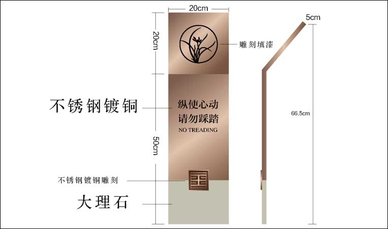 南京花草警示牌生产厂家-3